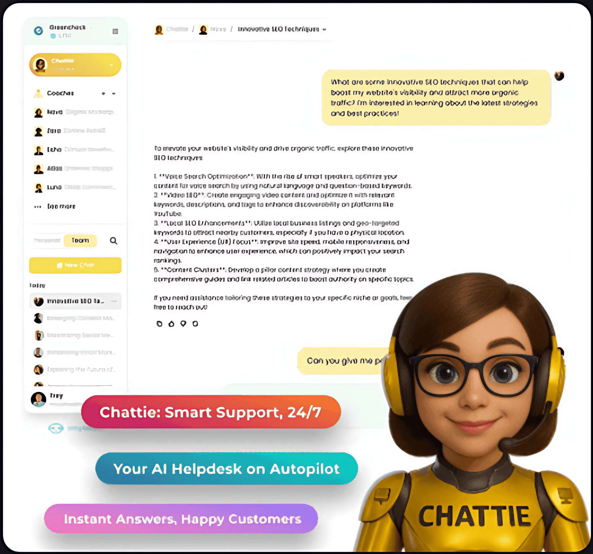 Simplabot chatbot interface